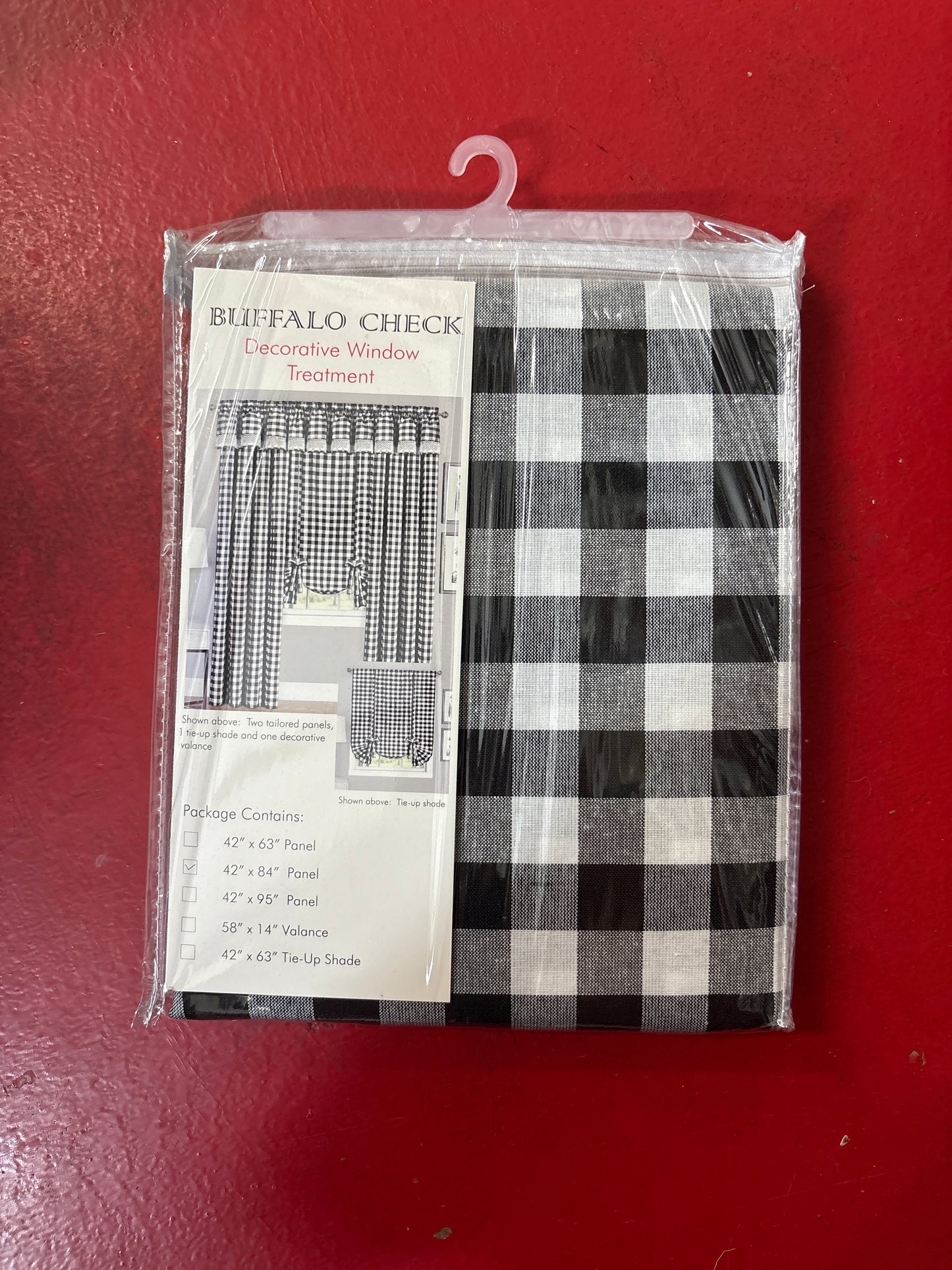 Buffalo Check Decorative Window Treatment Panel