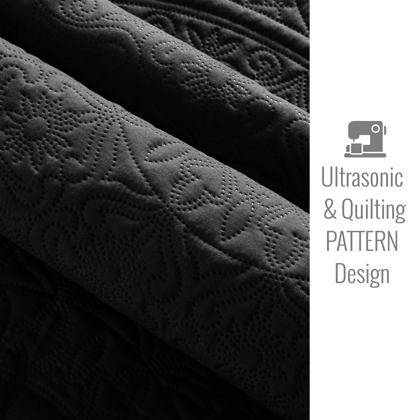 3 Piece Reversible Quilted Bedspread Coverlet Comforter Set