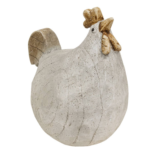 Carved Look Resin Looking Up Chicken Sitter