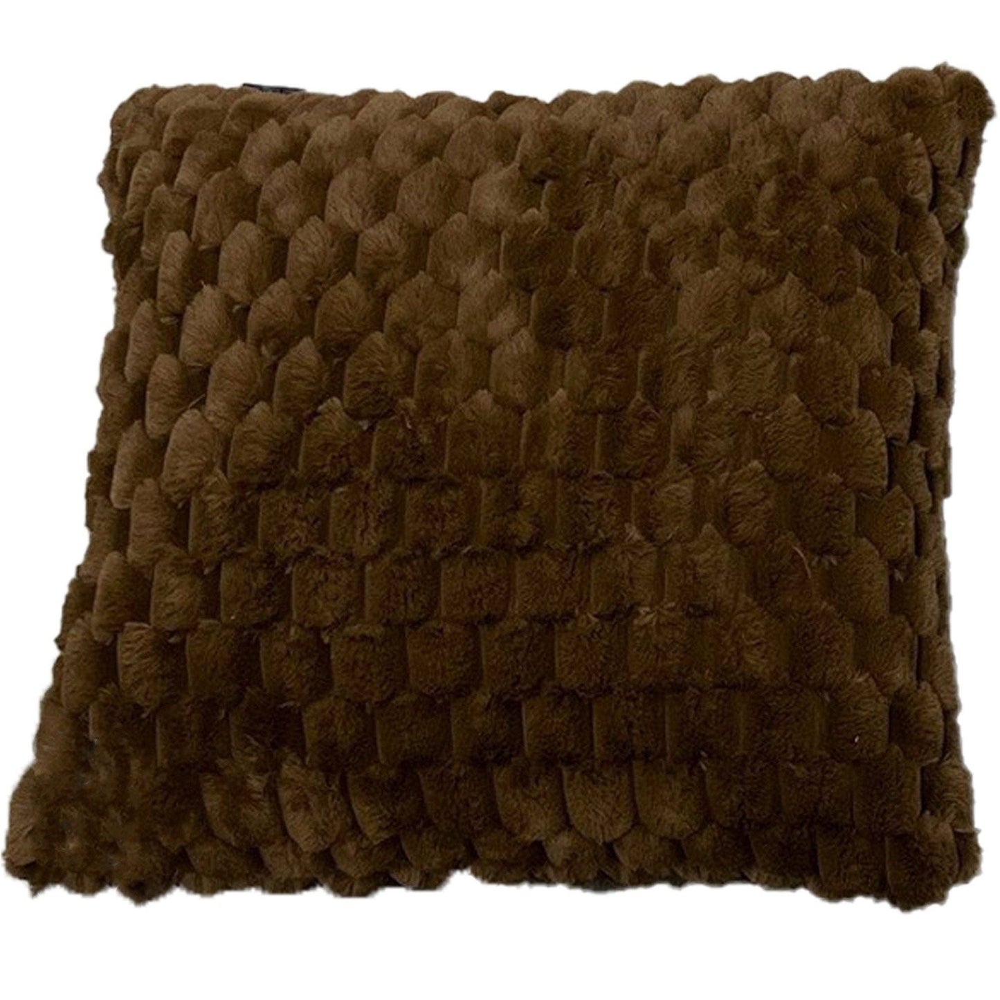 EClair Honeycomb Faux Fur Decorative Throw Pillow, 20x20 Inches