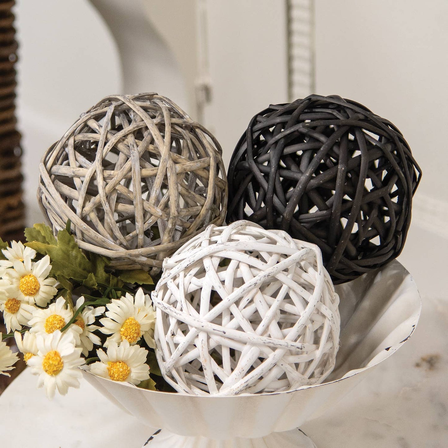 Farmhouse Colors Willow Ball - 3.75" - 3 Asstd.