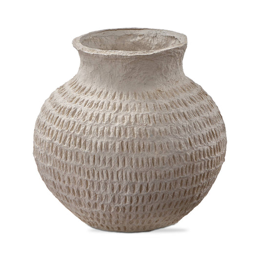Paper Mache Gray Vase Light Summer