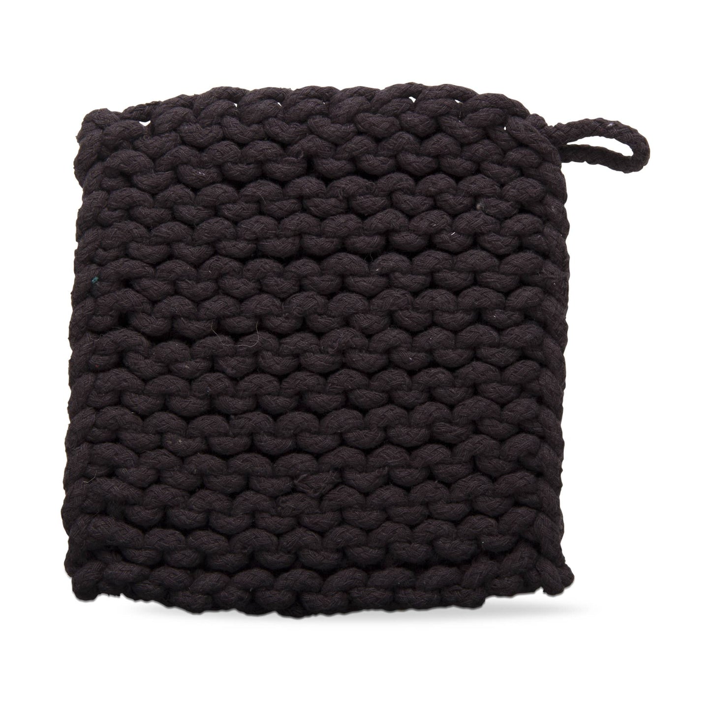 Crochet Trivet Black Cotton Everyday