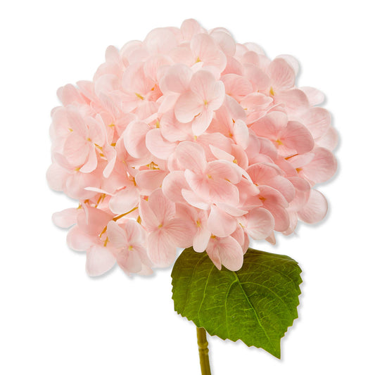 Soft Touch Faux Hydrangea Stem Pink Plastic Spring